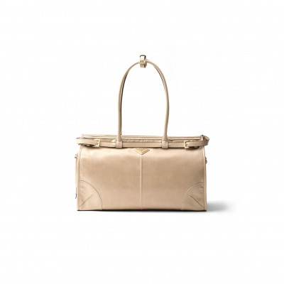 PRADA BONNIE LARGE LEATHER HANDBAG 1BA433 (38*24*12cm)